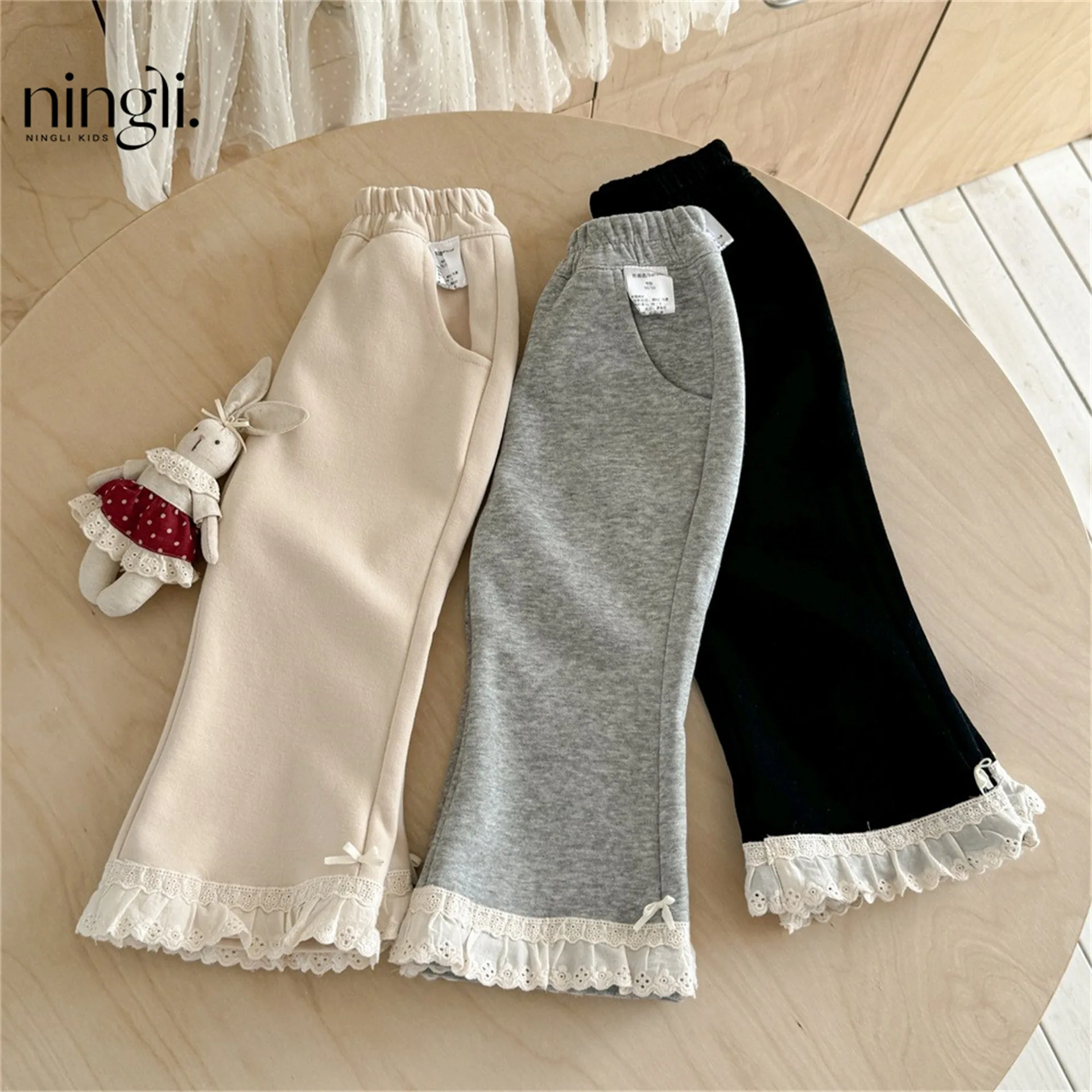 

Брюки для девочек, осенняя одежда, новые модные повседневные брюки для малышей, детская одежда, детские брюки-колокольчики на весну и осень