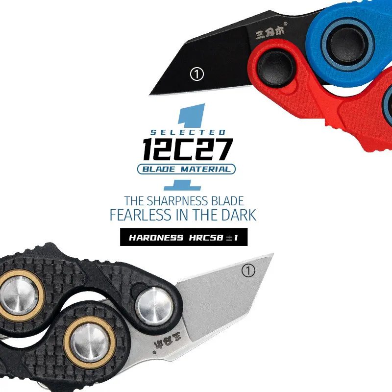 SANRENMU 361S Mini Folding Knife 12C27 Blade Outdoor Camping Collection Gifting Fidget Daily EDC Portable Exquisite Pocket Knife