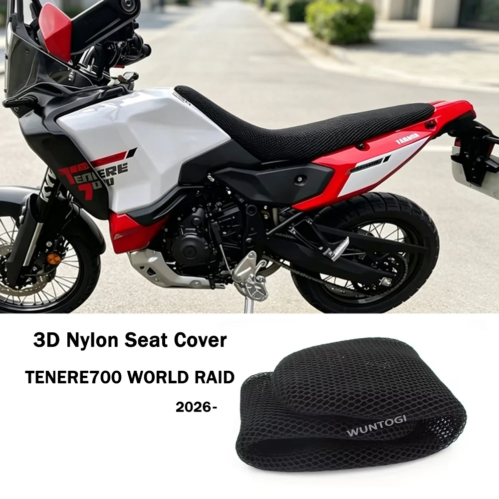 For YAMAHA TENERE700 WORLD RAID Motorcycle nylon Seat cover thermal insulation TENERE 700 T700 3D Airflow Seat Accessories 2026