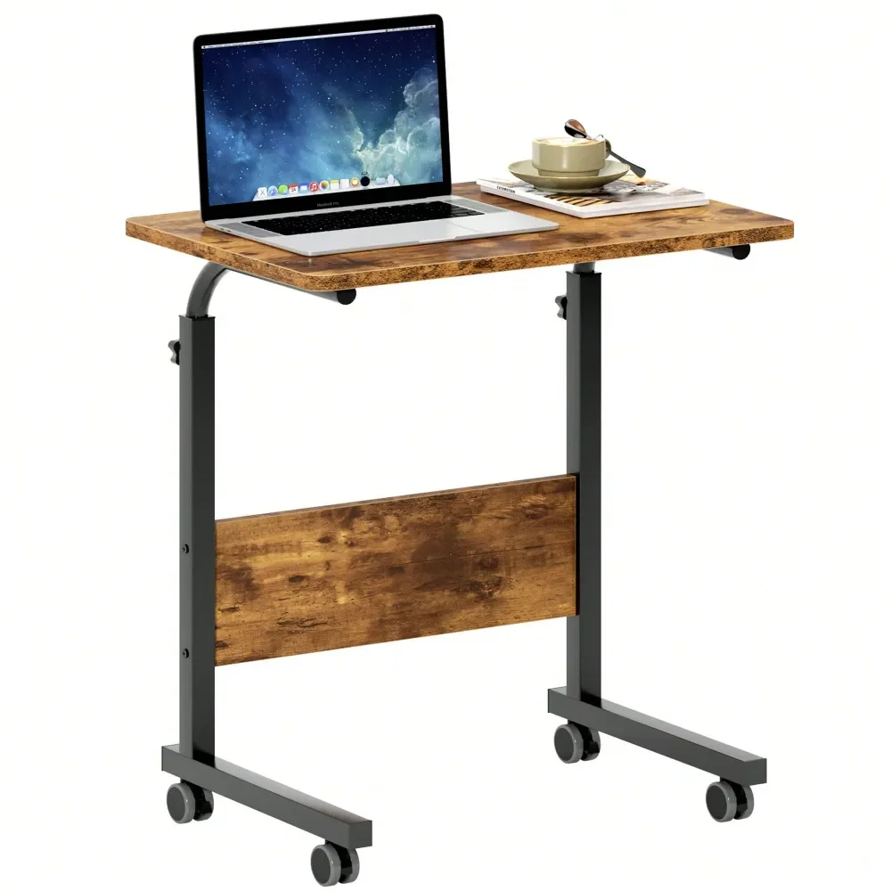 

23.6inches Adjustable Mobile Computer Table Portable Laptop Desk Computer Desk Cart Tray