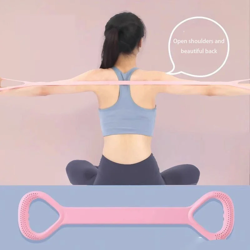 Stretch Strap Yoga 8-figure Tensioner Yoga Tool Open Back Practice Shoulder Yoga Stretching Belt Elastic Stretch Band Workout