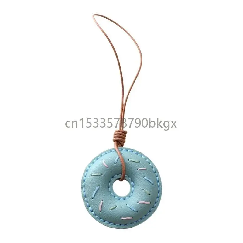 

PU Leather Doughnuts Pendant Keyring/Lanyard Fashionable Key Holder Accessories J78E