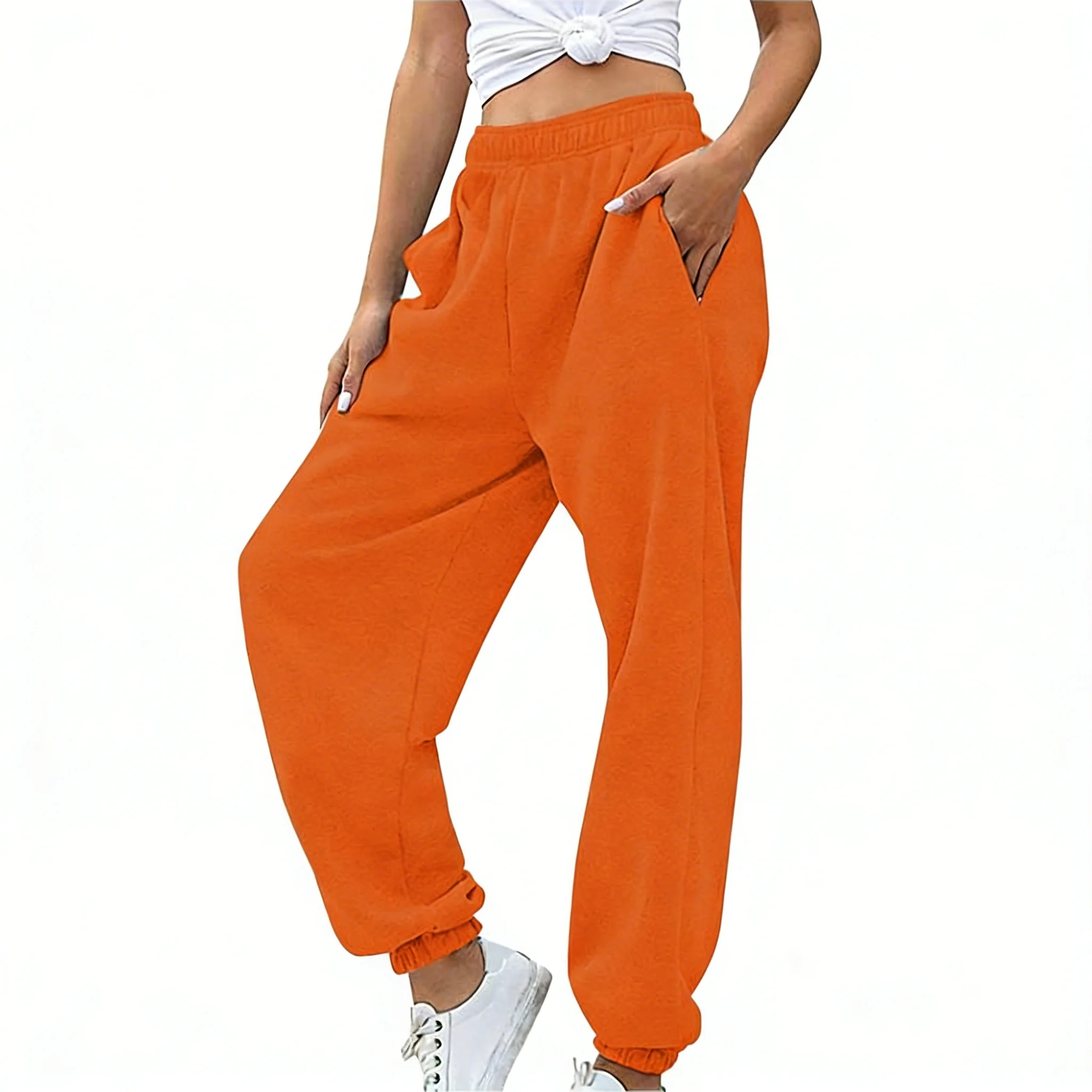 Zagros Women Summer Solid Sweatpants, Casual Loose Harem Pants Hip Hop High Waist Baggy Joggers Trousers S-XXL