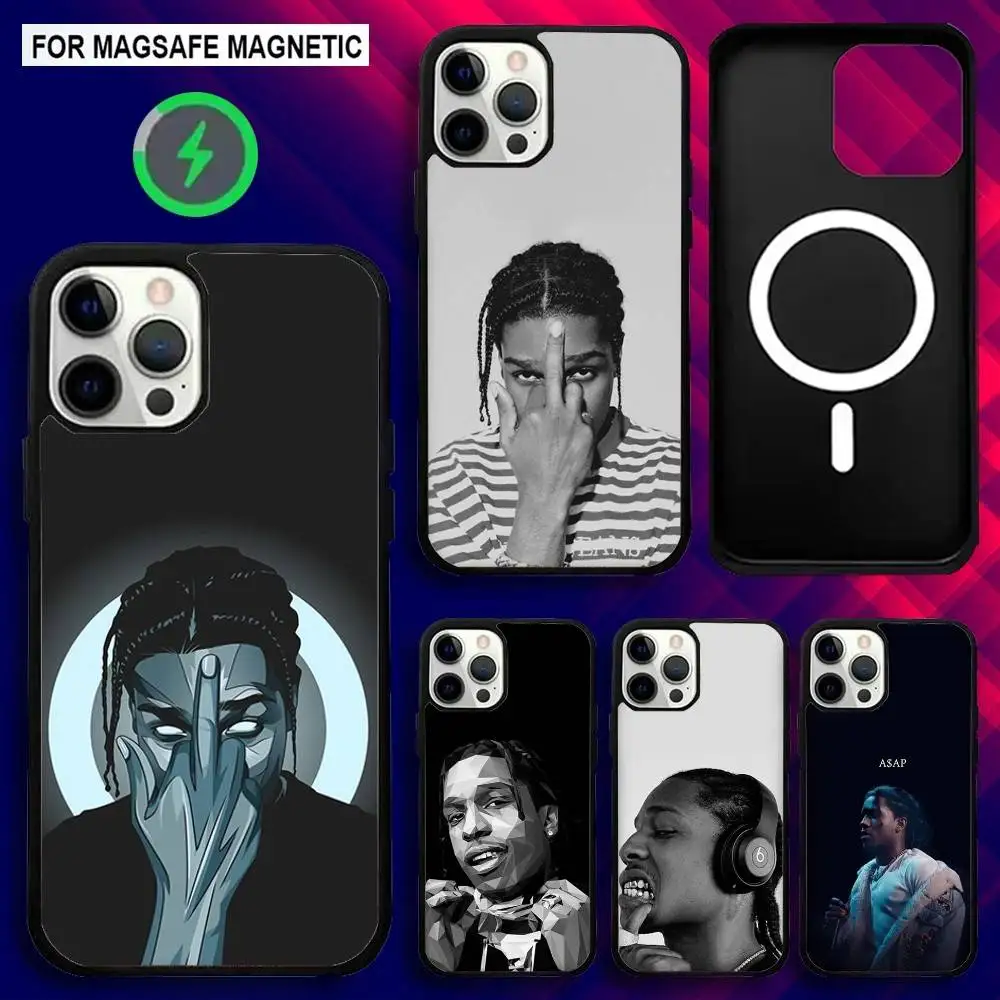 

Rapper ASAP R-Rocky Phone Case For iPhone 17,16,15,14,13,12,11,Pro,Max,Plus,Mini,SE4,E Magnetic Magsafe Wireless Charging