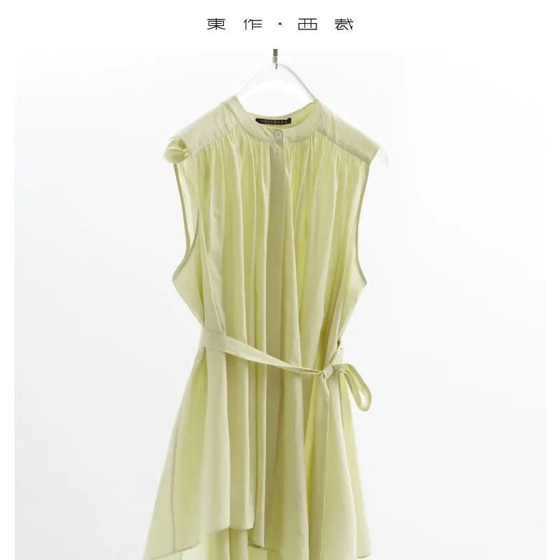 

Treasure Item ~ 2025 Summer Women's Asymmetrical Pleated Sleeveless Vest Shirt Design Top