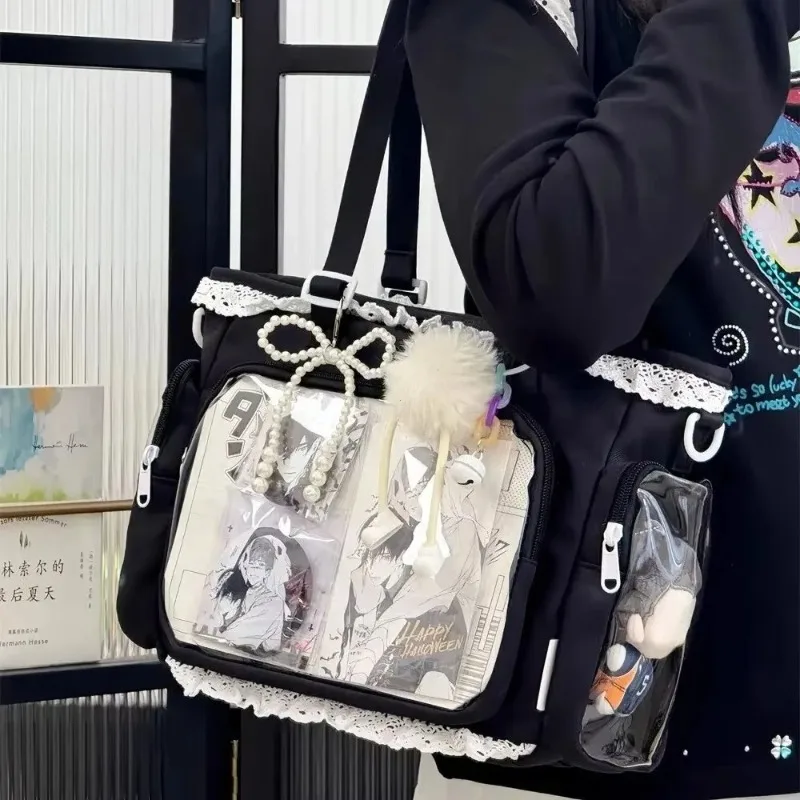JK Shoulder Crossbody Bags Gift Kawaii Itabag Japanese Transparent For Friends Teenage School Bags Ballet Girls Large Capacity