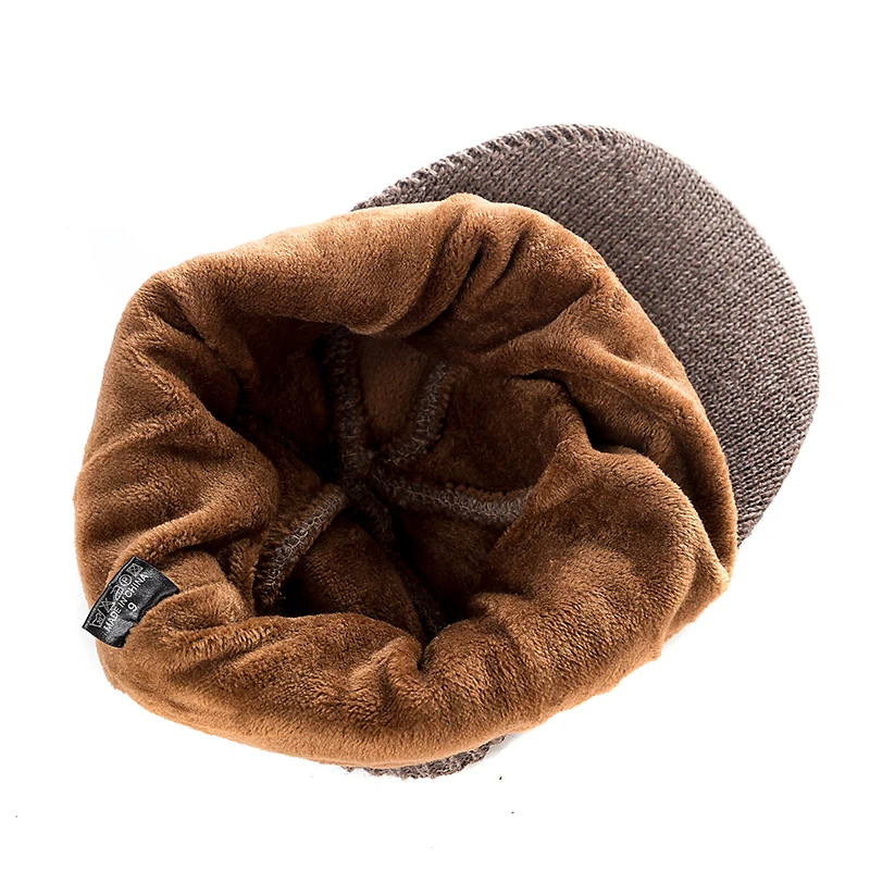 رائجة البيع الرجال قبعة الشتاء 1998 تسمية الشتاء قبعة دافئة للرجال في الهواء الطلق الصوف أفخم الفراء اصطف الدفء موضة محبوك قبعة