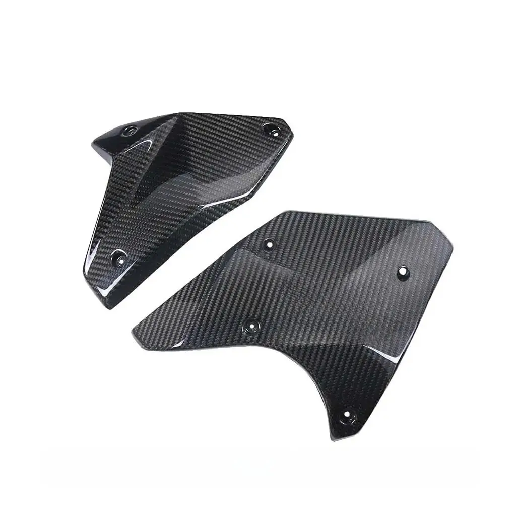 

For Kawasaki Ninja H2 H2R 2015-2024 3K Dry Carbon Fiber Motorcycle Engine Lower Cover Side Panel Protector