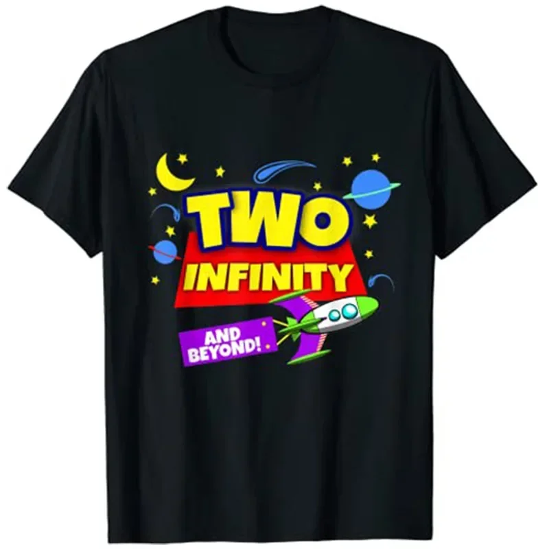 2 Year Old Two Infinity and Beyond 2nd Birthday Boys Girls T-Shirt Customized Products