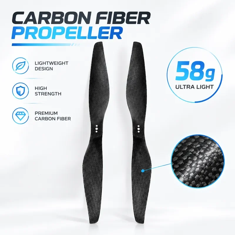 for TMOTOR Carbon Fiber Propeller Blades 16 Inch Straight for 1655 Model Aircraft Drone