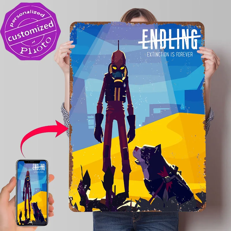 Металлический постер «Endling Extinction Is Forever», индивидуальный дизайн, ретро-винтажные жестяные таблички для современного домашнего декора, люкс