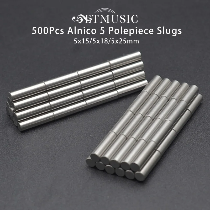 

500pcs Guitar Humbucker Pickup magnetized Alnico 5 Polepiece Slug Pole Slug Magnet Slug Rods 25*5/18*5/15*5MM