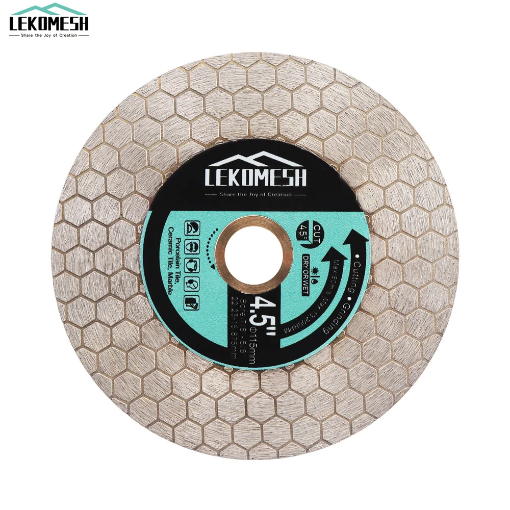 LEKOMESH 105/115/125mm Diamond Grinding Cutting Disc Double-sided Saw Blade Porcelain Grinding Marble Granite Plate Disc Cutter