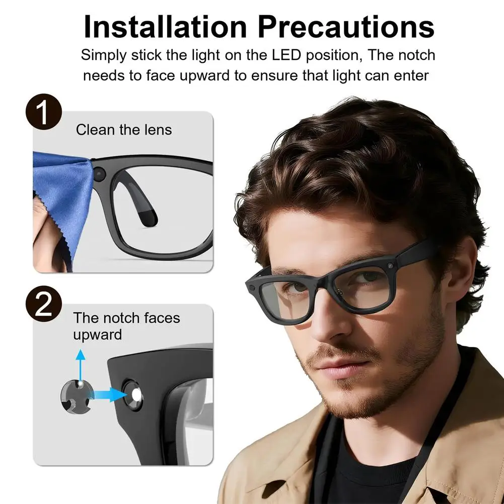 For Meta2 Meta1 Smart Glasses Accessories Shading Sticker,Privacy Ear Light Amplifier,Anti-glare Tips Baffle,Charger C3C3
