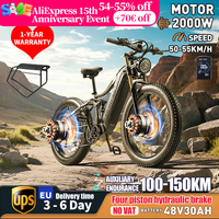 BURCHDA Mountain Electric Bicycle HC26, 2000W Dual Motor Long Range E- Bike, 48V30AH, 26 Inch, Adult Off-Road Bike, CityFatbike