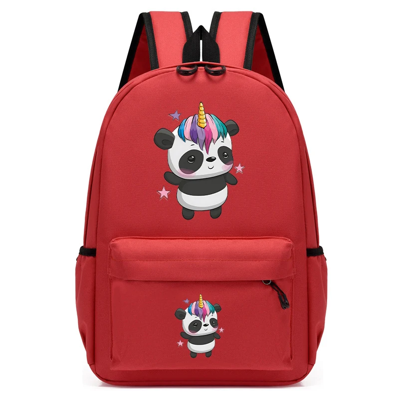 Mochilas escolares con Panda de dibujos animados para niños y niñas, morral de animales para guardería, de 2 a 5 años