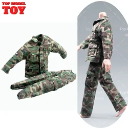 1/6 Scale Jungle Camouflage Combat Uniforms Coat Pants Clothes Set Model For 12