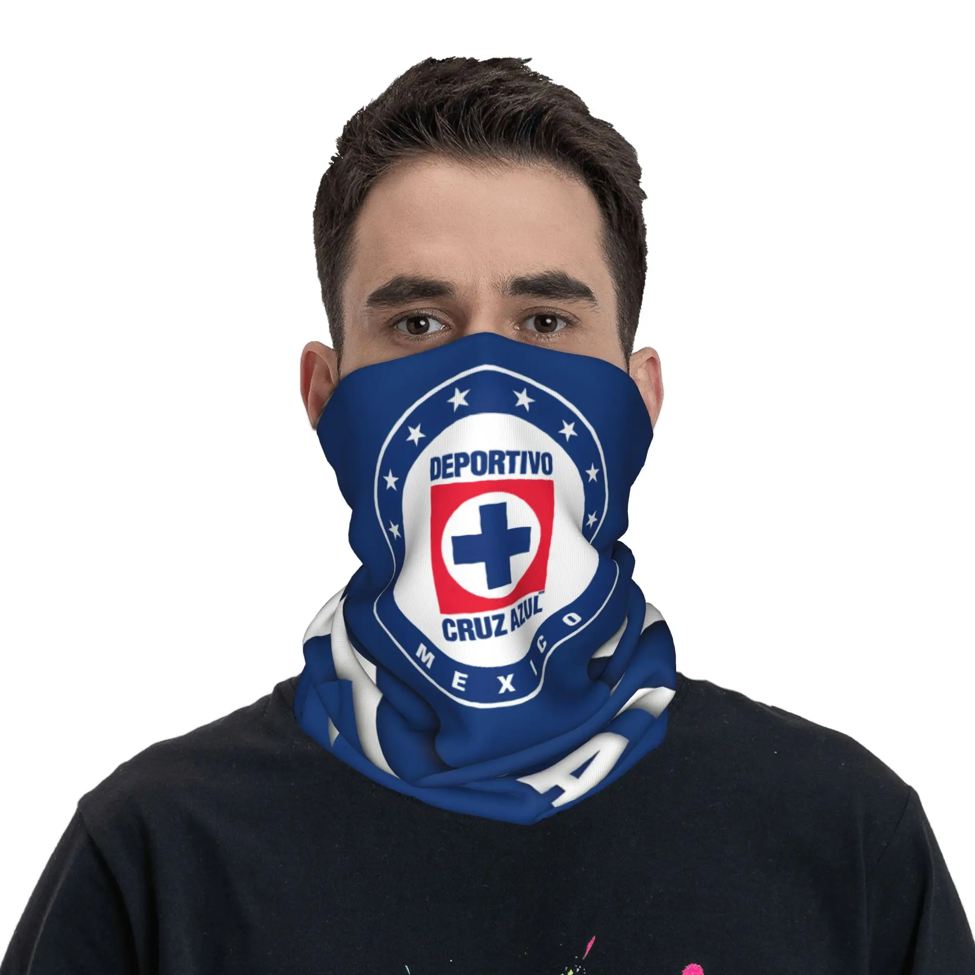 Mexico Football Club Soccer FC Cruz Azul Winter Headband Neck Warmer Women Men Ski Cycling Tube Scarf  Face Bandana Gaiter view 4