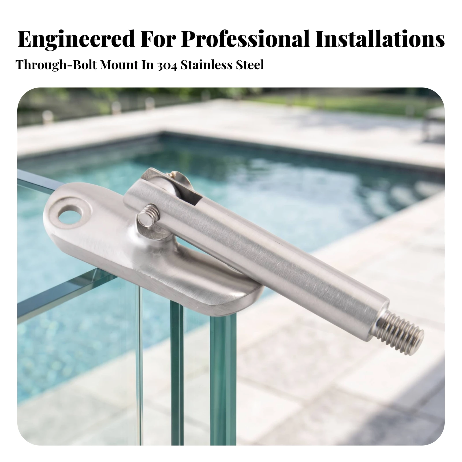 Glass Clamp with Flat Base Rustproof Glass Clamp Bracket Hardware Slim Long-Lasting for Builders, Balustrades, Displays