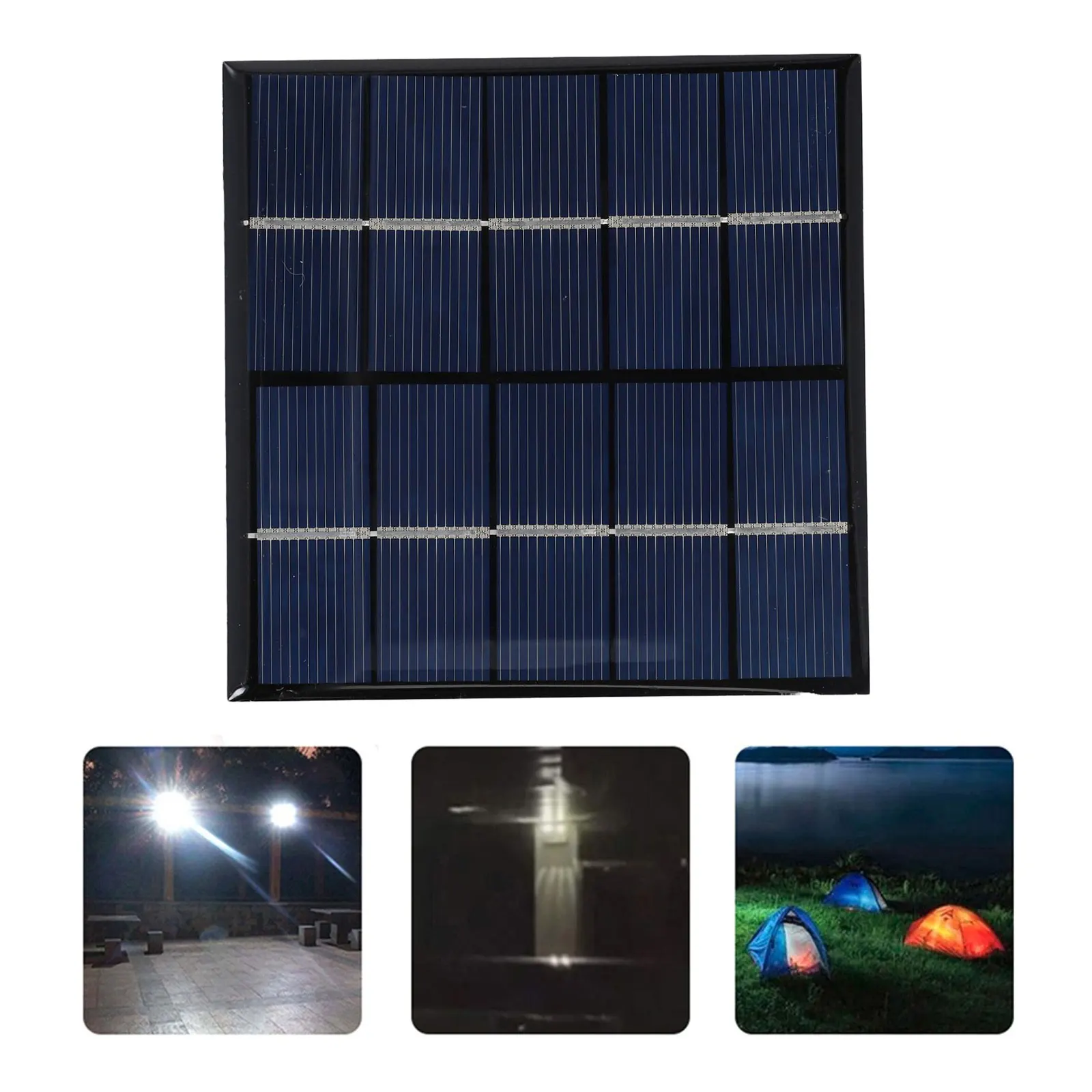 1pc Outdoor Solar Panel 3W 5V Portable Fast Charger Polycrystalline 100X100MM For Low-power Electrical Appliances Solar     New