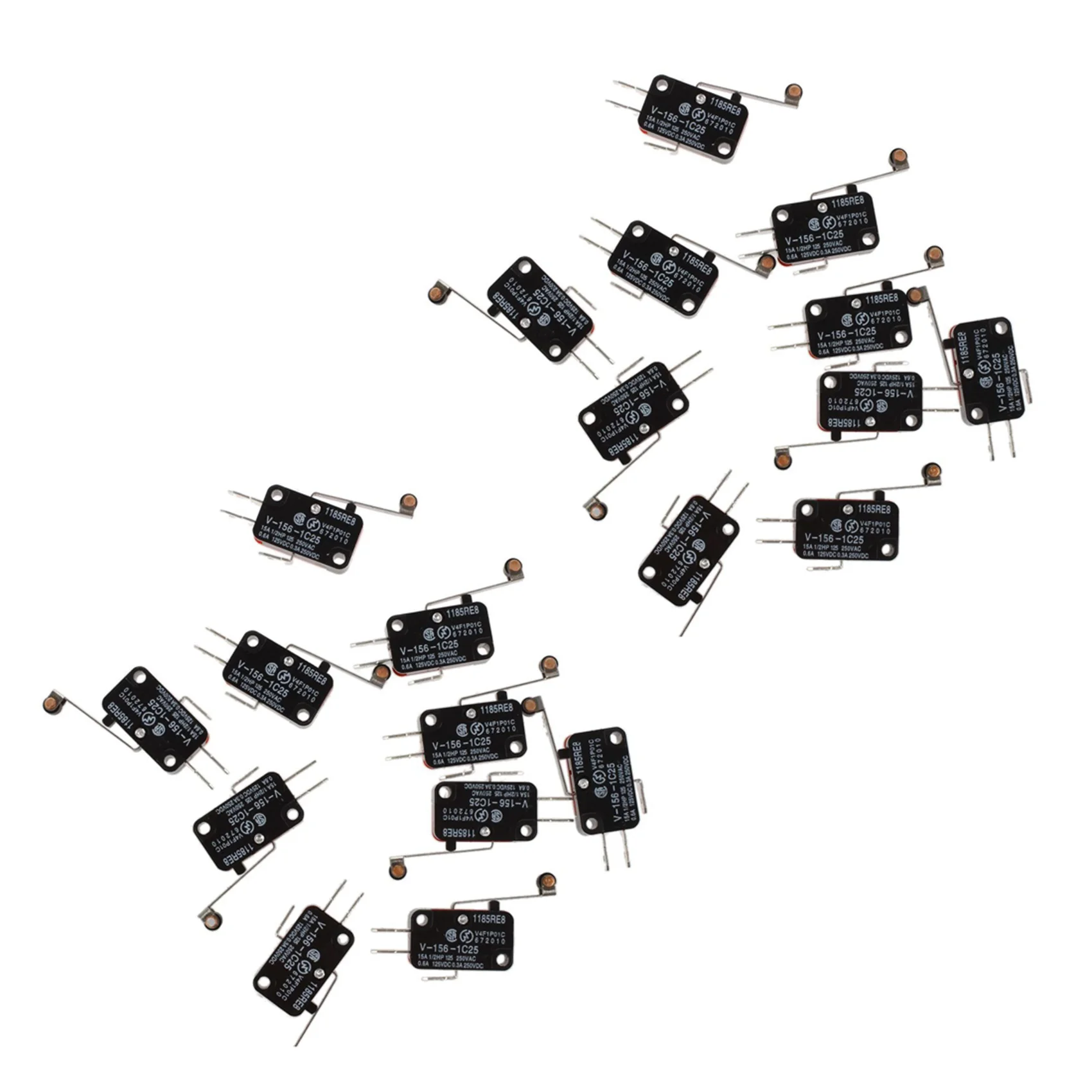 ABWZ-20 Pcs Micro-Limit Switch Long Hinge Roller Lever Snap Action LOT