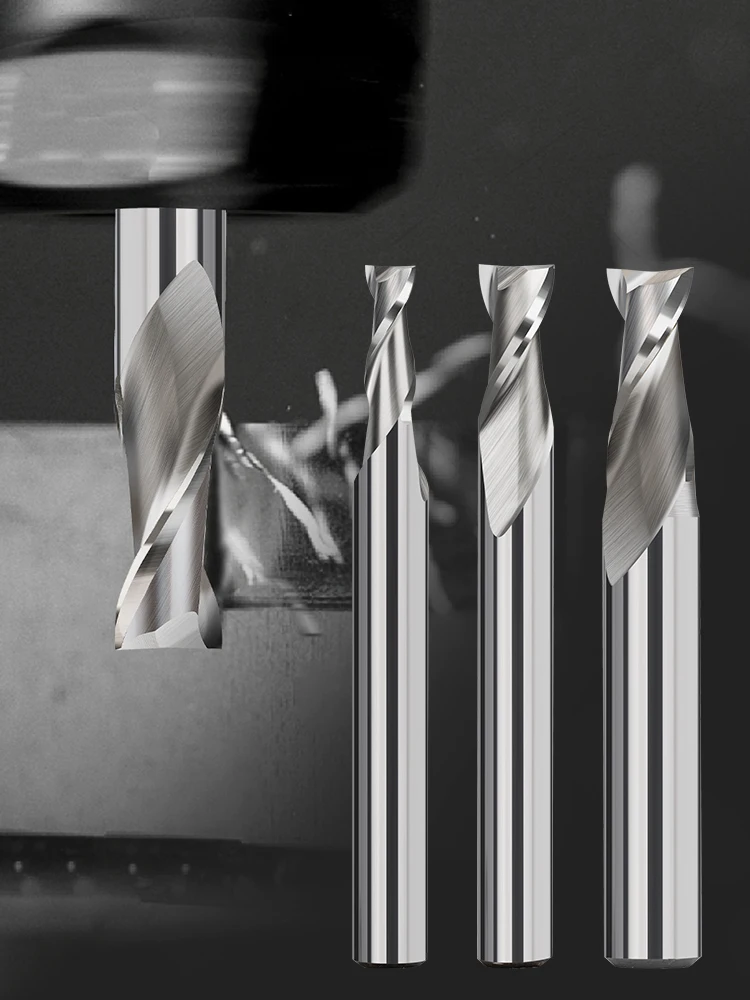 CMCP 1PC 2 Flöten HSS Schaftfräser 2mm-12mm CNC Fräser mit geradem Schaft Holzbearbeitungswerkzeug für Aluminium, Edelstahl, Metall