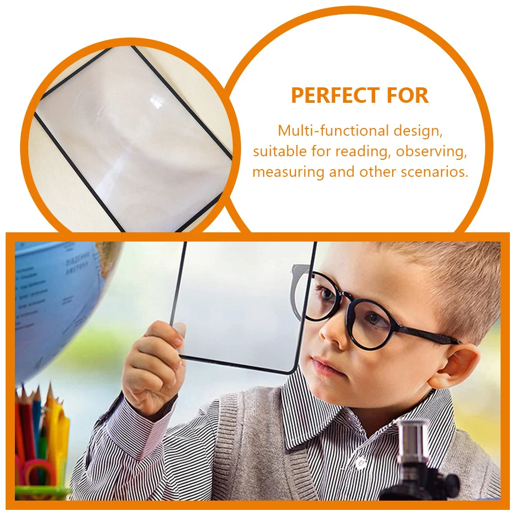 6 قطعة مكبر نمط البطاقة لقراءة الصفحة الكاملة ورقة مكبرة أداة المرجعية المسنين المحمولة جيب قياس العرض #1
