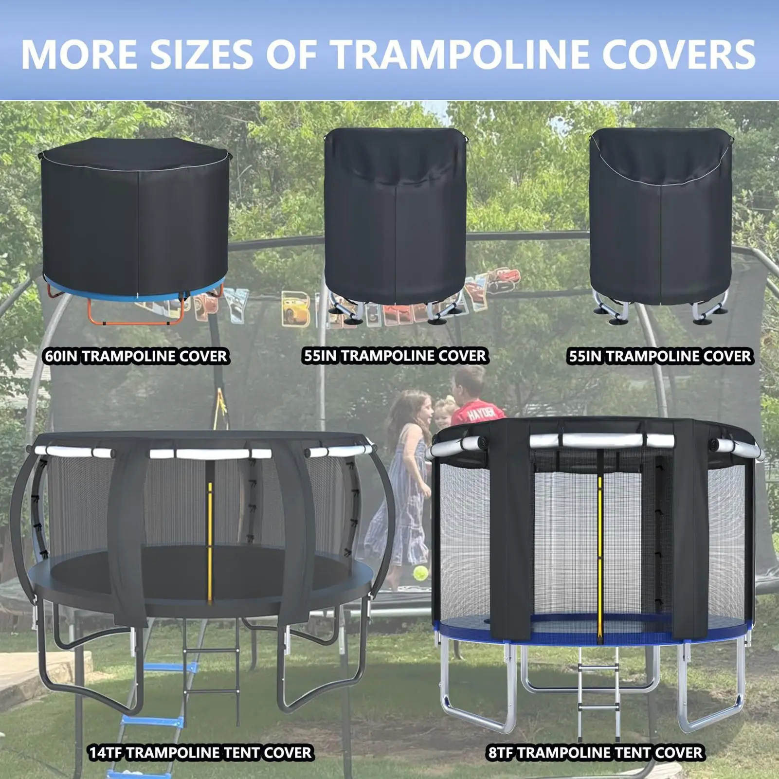 Kids Trampoline Cover Waterproof Oxford Protective Canopy Foldable Kids Small Trampoline Cover For Snow Sun UV Rays Pavilion