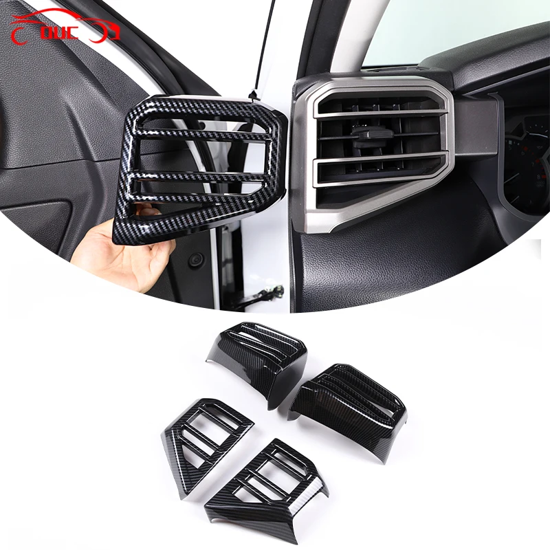 

ABS Car Dashboard Air Conditioning Vent Outlet Decoration Cover Sticker Interior Accessories For Toyota Tundra Sequoia 2022-2023