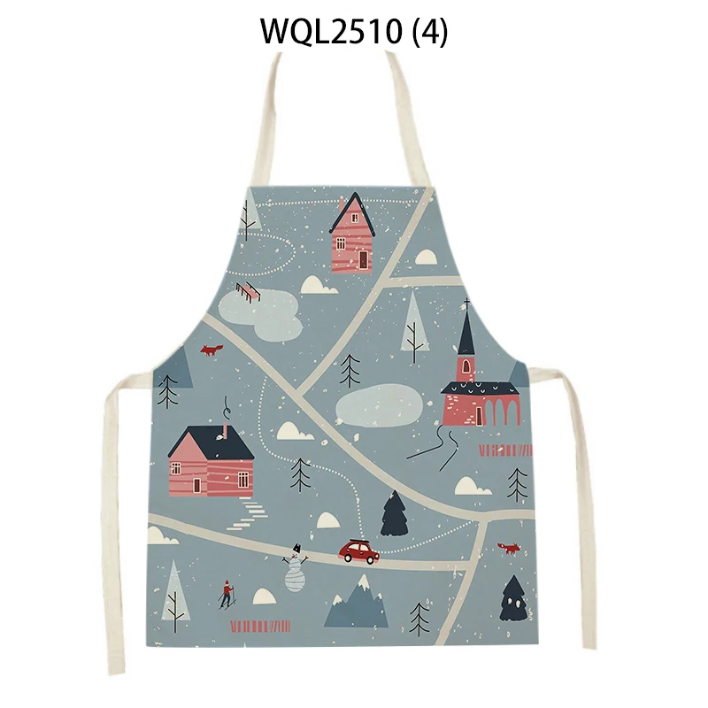 Apron Kids Apron Kitchen Household Item Cartoons Print Apron Adult Hair Apron 55x68cm Apron Custom Logo Kitchen Supplie Tablier