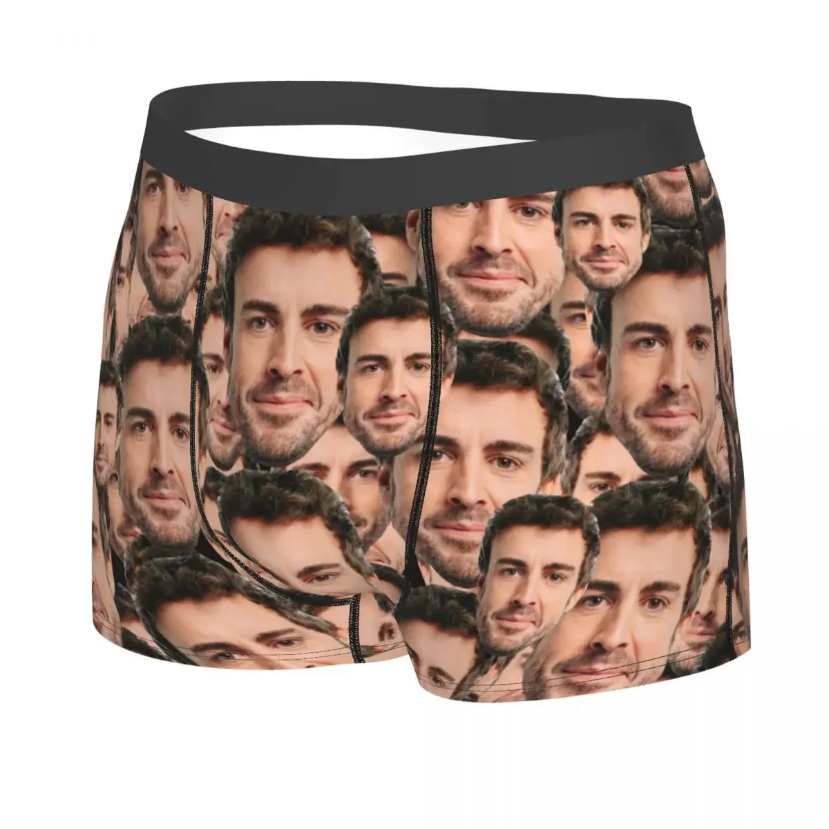 Fun Fernando Alonso Head Men Boxer Briefs Alonso Highly Breathable Underpants High Quality Print Shorts Gift Idea