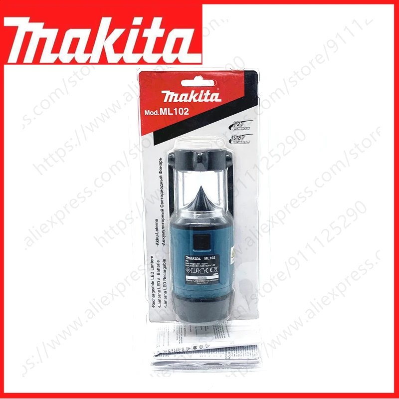 Makita ML102 12V Max Lithium Lon Cordless L.E.D. Lantern/Flashlight Dust Proof Dust Drip 360° Illumination Tools