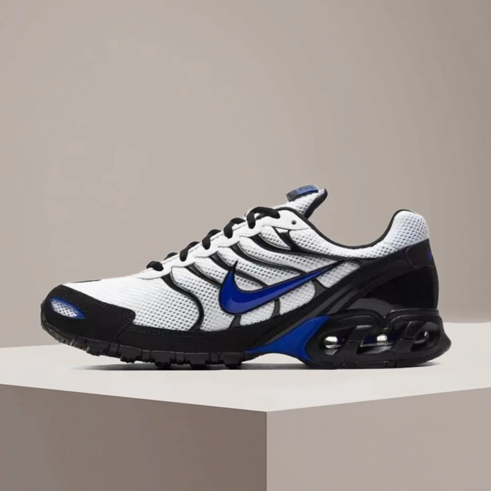 Nike Air Max Torch 4 Zapatillas de entrenamiento para hombre – Negro/Blanco/Azul, Malla transpirable, Comodidad informal, Agarre seguro CW7026-100
