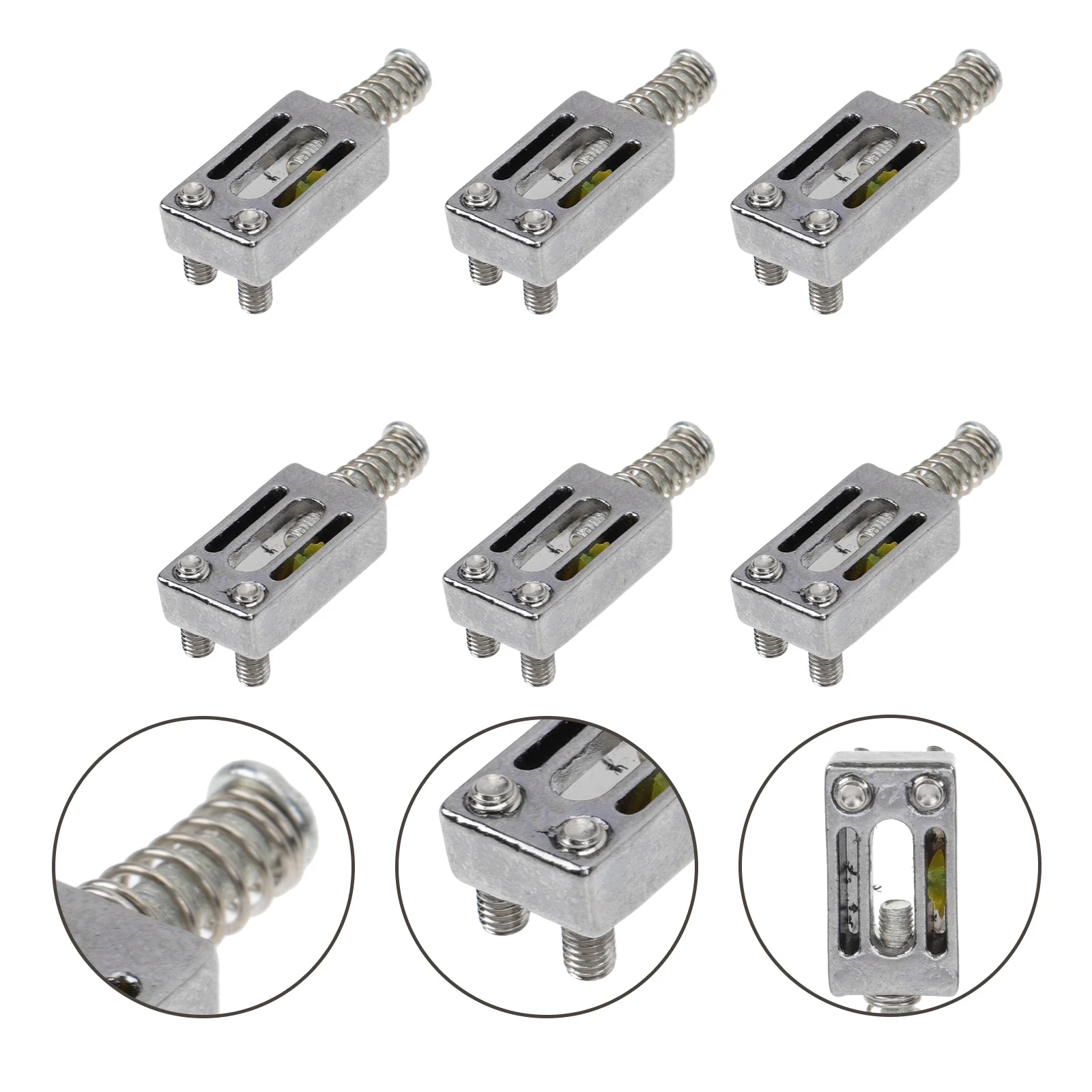

6Pcs Zinc Alloy Electric Guitar Bridge Saddles Durable Replacement Parts Professional Tremolo Bridge Accessories Guitar Parts