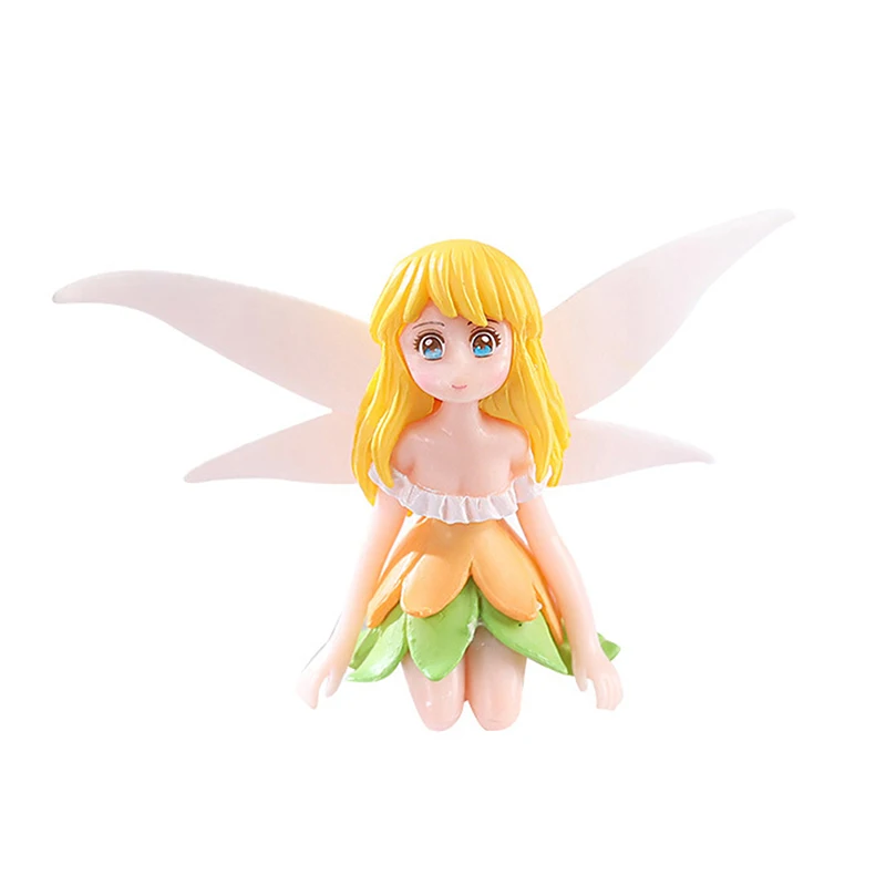 1 Piece Of Miniature Garden Fairies Figurines Resin Mini Fairy Statue Figure Fairy Garden Ornaments Decorations Accessories