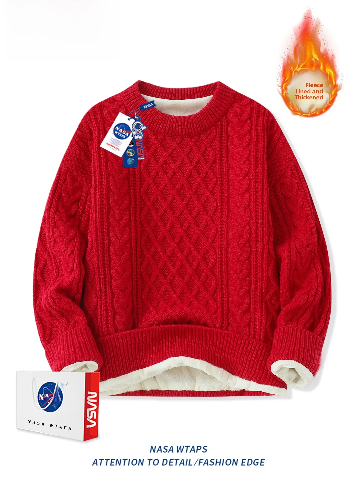 

Мужской вязаный свитер WTAPS с круглым вырезом, повседневный, свободный, теплый, из полиэфирного волокна, с длинными рукавами, зимний, новинка