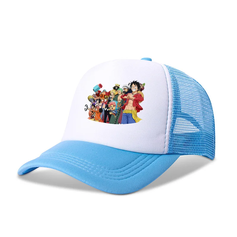 ワンピース野球帽子供アニメルフィゾロ調節可能なメッシュ帽子バイザーピークキャップサンシェード帽子屋外帽子アクセサリー