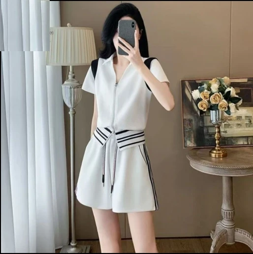

New Women's Shorts Casual Two-piece Set 2025 Short-sleeved Fashion Sportswear Summer Casual Wear