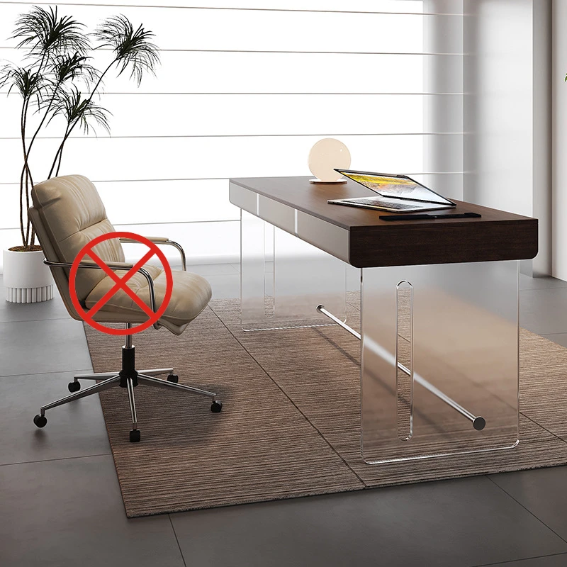 Solid Wood Study Office Desks Home Designer High-end Office Desks Light Luxury Computer Furniture Mesa De Trabalho YS40CC