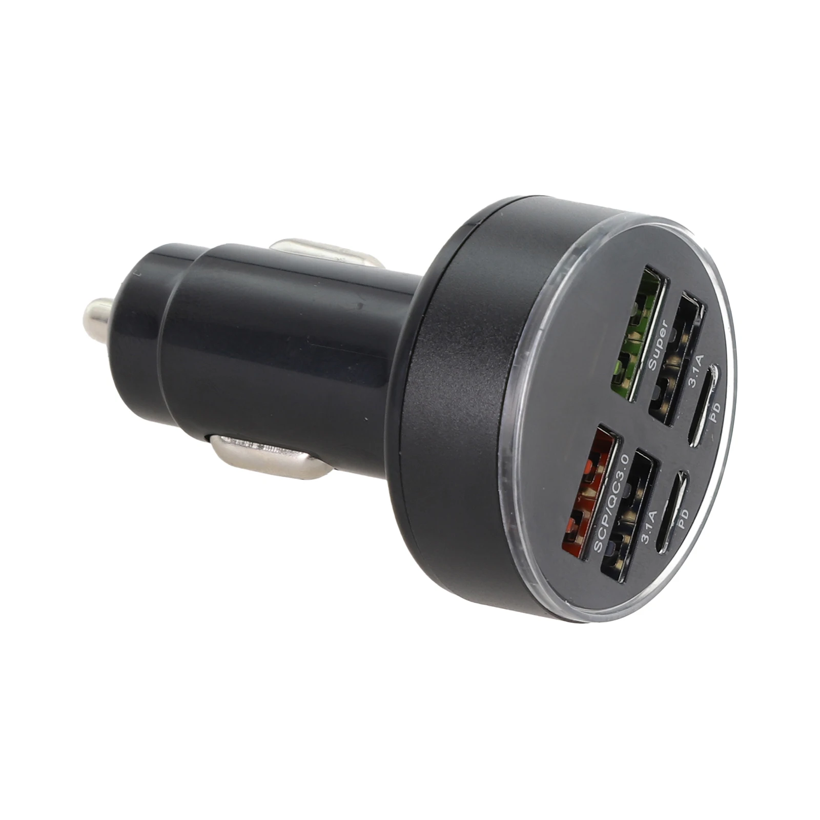 Fast Indicator LED Type C Car Charger Output Overcurrent Protection Type C Fast Charger Input Voltage Safety Protection