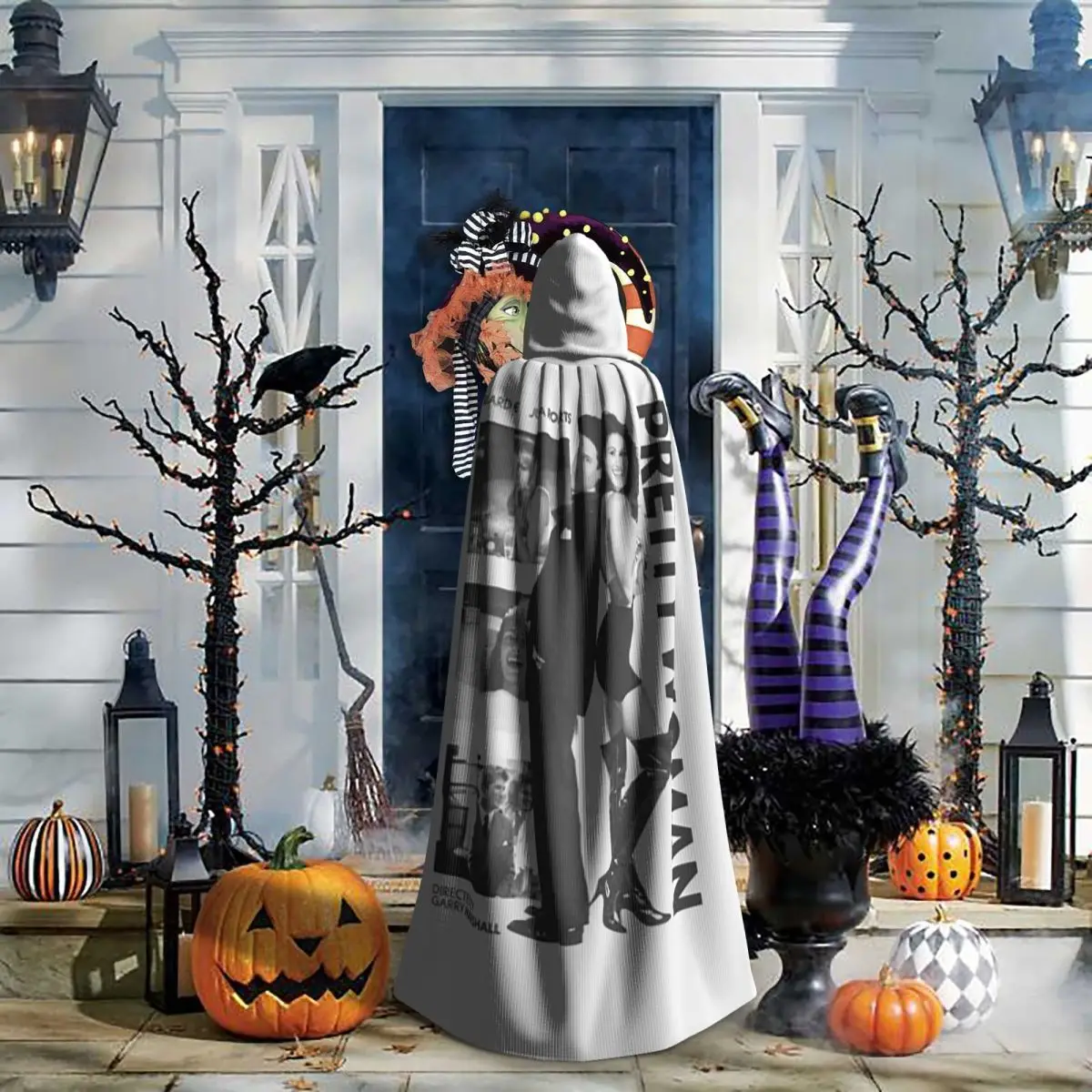Pretty Woman 1990 Long Hooded Cloak Witch Medieval Costume Cosplay Cape HalloweenVampire Adult Unisex - view 6