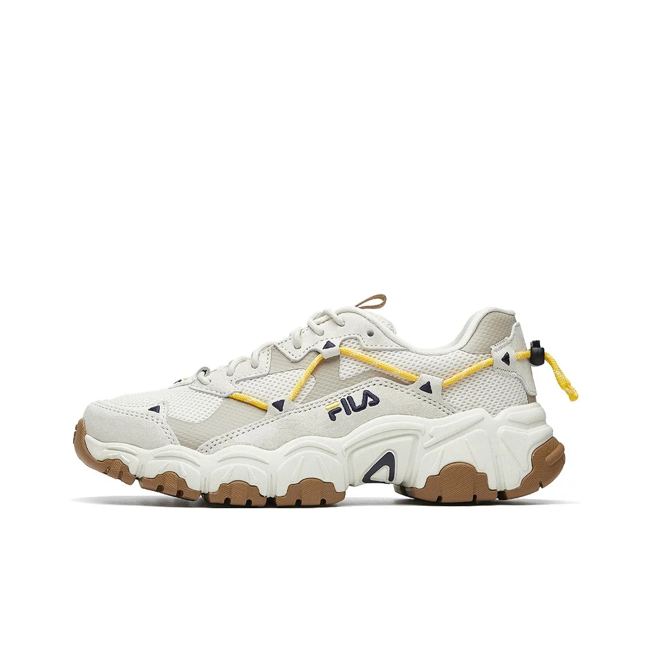 FILA Fluid Breathable Low top Casual Shoes Women's Gray White Yellow F12W034129FTS