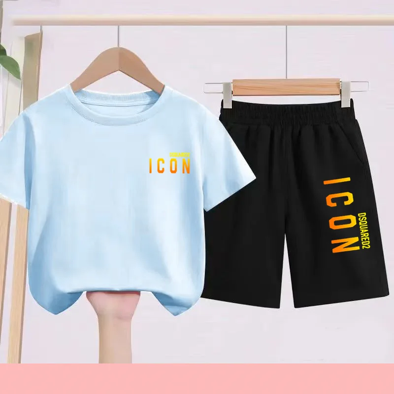 2026 Children's SummerT-shirt+Shorts Brand Children's Clothing-Fashionable and Breathable Design-Suitable for Children Aged3to13