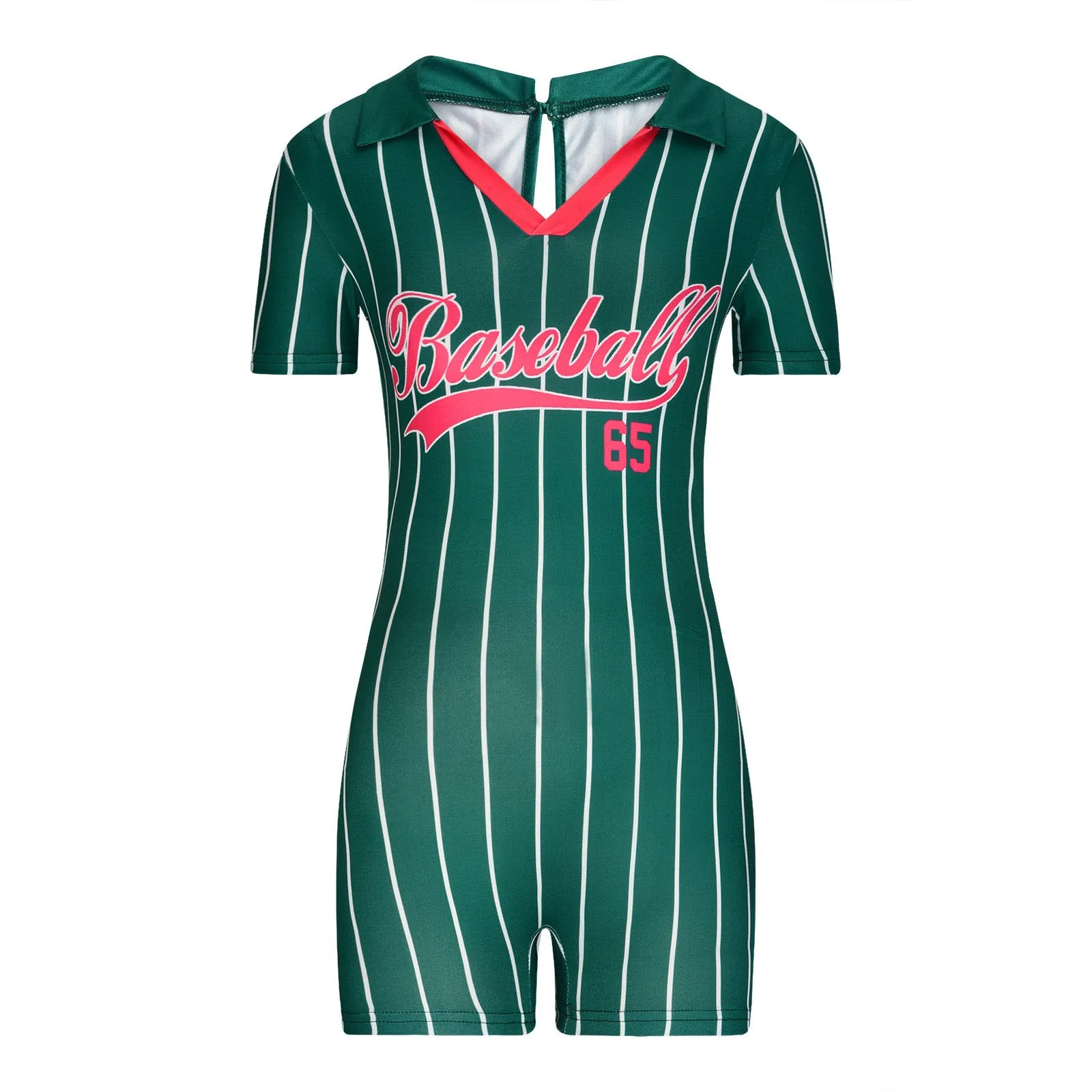 Long Jumpsuits For Women 2024 Baseball Fashion Printed Jumpsuit Casual Loose Short Sleeves Jumpsuit Women 2024