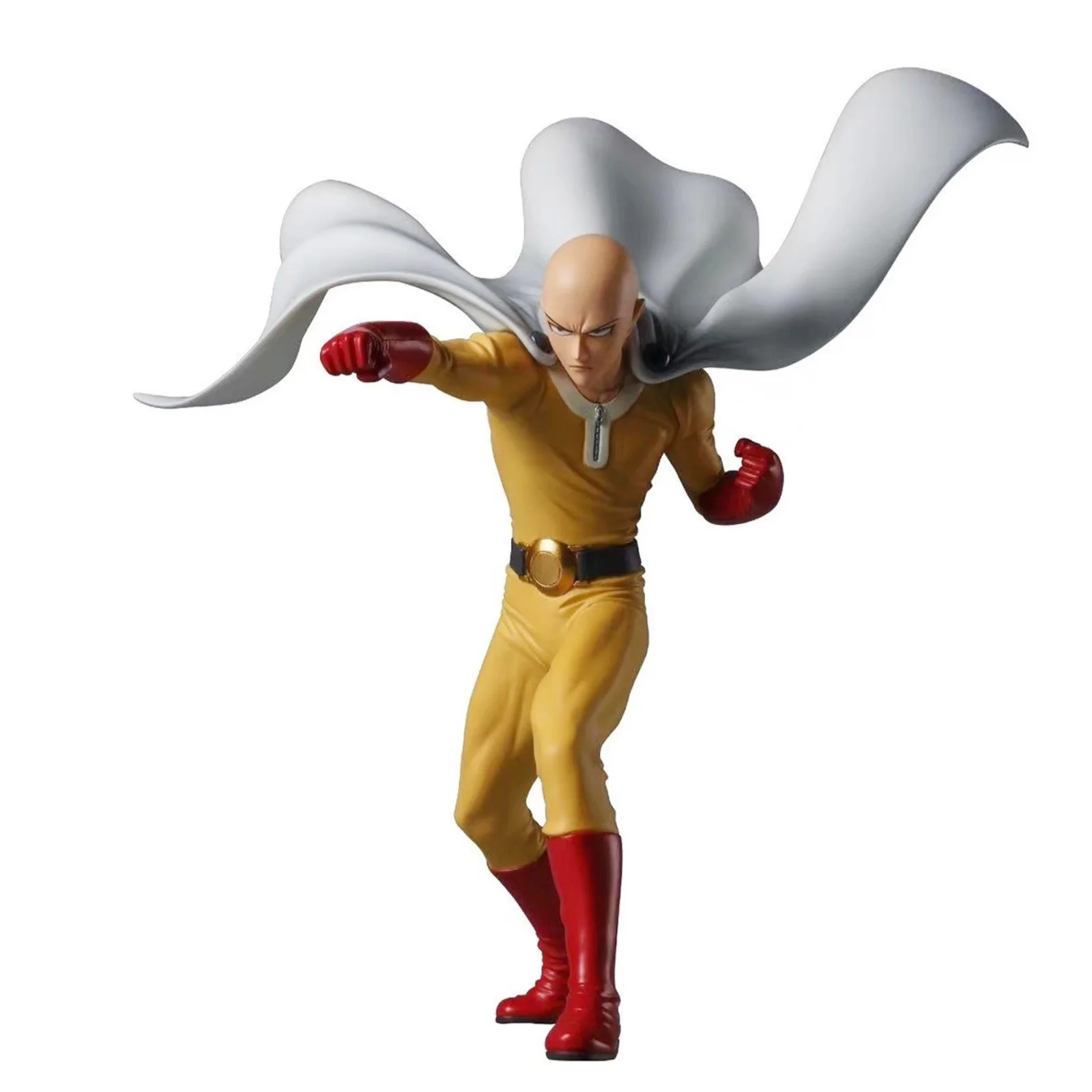 14CM Anime ONE PUNCH-MAN Figure Bald Saitama Tornado Standing Cloak Model Children's Toys PVC Gift Static Collection Doll