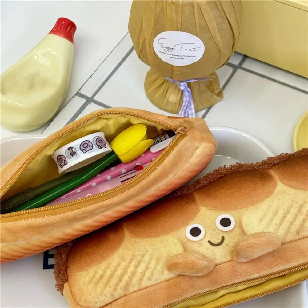 女の子のためのカワイイぬいぐるみペンシルケース、かわいい漫画のトーキング、大容量の文房具、化粧品収納バッグ、学校への戻るギフト