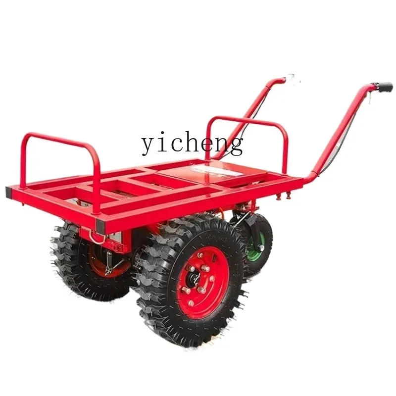 

double wheel electric trolley agricultural charging trolley