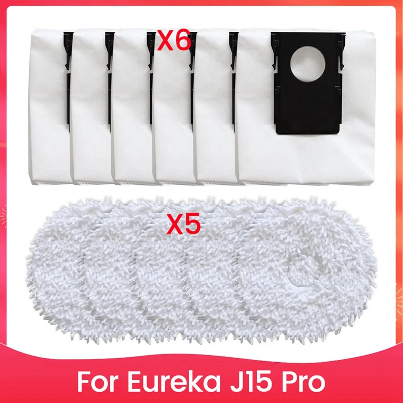

11PCS Dust Bag Mop Cloths For Eureka J15 Pro Large Capacity Dust Bags Replacement Spare Parts Vacuum Bags