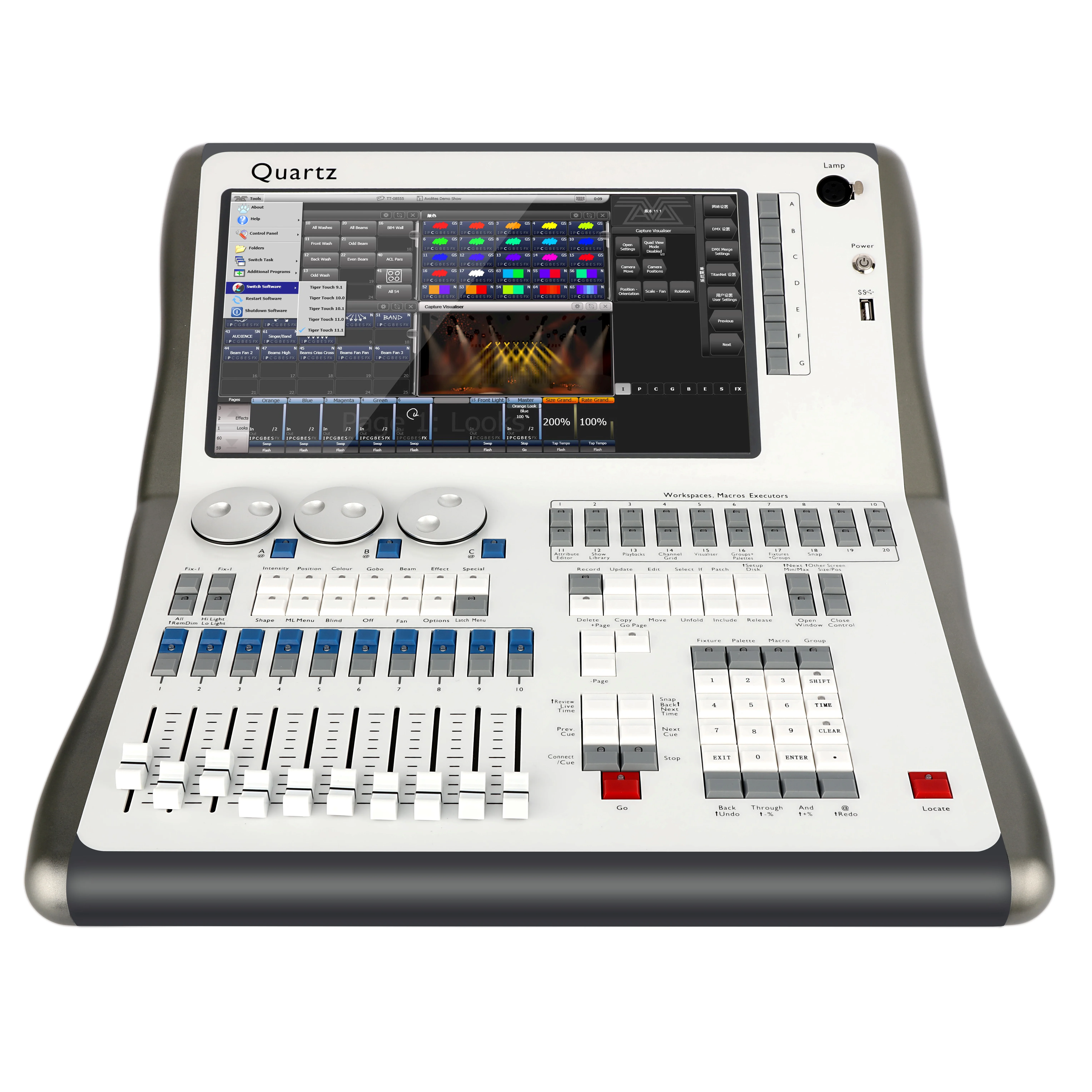 

Quartz Console Pro Stage Lighting Equipment I5 Touch Light DMX 512 Controller