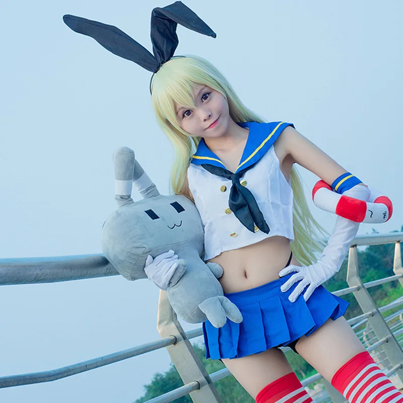 

Kantai Collection Game Costume Island Wind Cosplay Costume Anime Student Sailor Suit JK Performance Costume